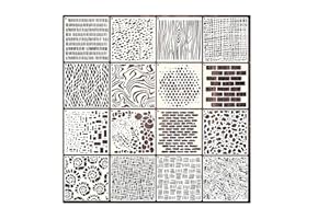 CZAKOMIX 16 Pochoirs de Peinture Réutilisables - Pochoirs Texture Bois Pour Décoration Murale, Design Textile Et Créations DIY | Pochoirs Géométriques Réutilisables | Pochoirs de Peinture Murale