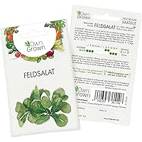 OwnGrown Premium Feldsalat Samen winterhart (Verte a coeur), Feldsalat Saatgut mehrjährig, Saatgut für rund 1000…