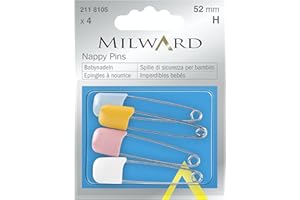 Valley Sundries Milwards Strong Safety Nappy Pins, Multi-Colour, 4-Piece