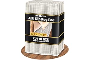 DIY Doctor Alfombrilla Antideslizante XXL (1 Paquete) – 200x200 cm – Base Antideslizante para Alfombras, Suelos Laminados y Moquetas