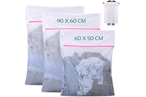 DOBIGER Wäschenetz Groß für Waschmaschine, Wäschebeutel Waschmaschine, Laundry Bag, Wäschesack für Waschmaschine für Gardinen, Mäntel, Plüschtiere (90 x 60 cm, 60 x 50 cm)