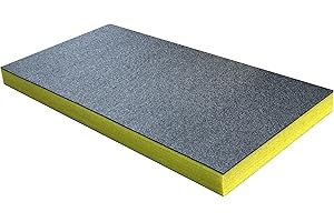 Shadow Foam Feuille moyenne – 1000 mm x 500 mm | Découpe et décollage de la mousse pour l'organisation de boîtes à outils, systèmes de rangement pour bricolage et outils (70 mm, jaune)