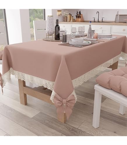 Tovaglia Antimacchia Russo Tessuti – Stile Mediterraneo Vietri Sorrento, 6 Posti, Arancione, 100% Poliestere