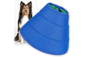 NICECONE Soft Dog Cone Collar for Large Dogs After Surgery, Adjustable Breathable Elizabethan E-Collar, Recovery Cone Stop Licking Wounds, Comfortable & Lightweight Pet Protective Collar, L