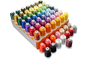 New brothread 64 Bobine 1000M (1100Y) poliestere filo di ricamo macchina per professionale Appassionati di ricamo e principianti