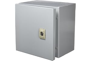 Cablematic PN23021518200170091 - Scatola di distribuzione elettrica in metallo con protezione IP65 per fissaggio a parete, 200 x 200 x 150 mm, colore: beige