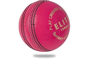 Cricnix Cricket Ball Elite Pink Leather 156g (1-Pack/3-Pack/6-Pack) for T20 or Night Match