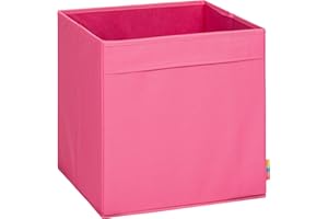 Storanda | MIO Aufbewahrungsbox Regal | Faltbare & Extra Stabile Kallax Boxen Aufbewahrung | Aufbewahrungskorb Regalbox für Würfelregal | Ideal für Zuhause & Kinderzimmer | 33x33x33 cm | Pink