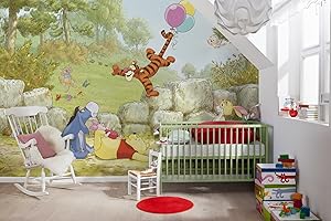 Komar Photo Murale sur Papier, 368cm x 254cm, Disney Winnie Pooh Ballooning