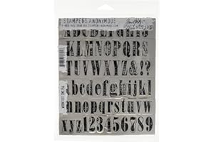 STAMPERS ANONYMOUS Juego de sellos de goma de Tim Holtz, sellos de estampado para dibujo artístico