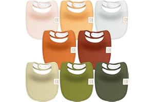 KeaBabies 8er-Pack Bio Baby Lätzchen Mädchen und Jungen – Lätzchen Baby Baumwolle, Sabberlätzchen Baby zum Zahnen, Weich und Saugfähig Babylätzchen Abwaschbar for Säuglinge und Kleinkinder (Sahara)