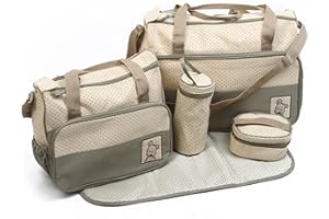 Just4baby - Set di borse per cambio pannolini, colore: Beige