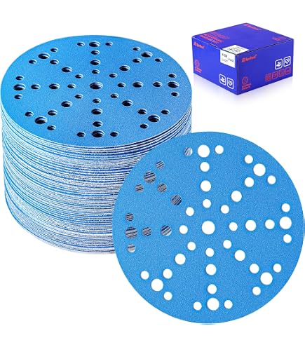 50x Schleifscheiben 150mm, Körnung P1200 – Klett-Haftung Für Exzenterschleifer