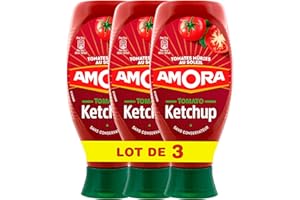 Amora Ketchup Nature flacon 850g - Lot de 3