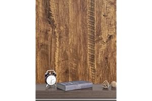 CiCiwind Papel Pintado Madera Roble Autoadhesivo Papel Pintado Marrón Grano Natural Imitación Madera Revestimiento Pared Impermeable para Habitaciones Armarios Cocinas Mesas Vinilos 44x1000cm