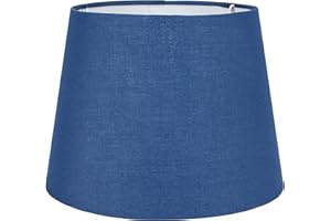 MINISUN Small Modern Tapered Table/Floor Lamp Light Shade in a Navy Blue Fabric Finish