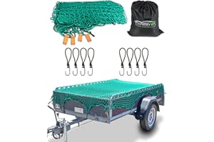 CARGO VA INTELLIGENT VEHICLE ACCESSORIES CargoVA - Rete intelligente per rimorchio 2,5x4M [Certificato DEKRA] - Rete elastica con corda elastica, marcatura angolare, borsa e ganci - per un fissaggio perfetto del carico