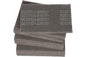 CUBITRON Scotch-Brite(TM) 07448, cuscinetto in carburo di silicio, 15,2 cm di larghezza x 22,9 cm di lunghezza, grana ultra fine, 1 Box of 20 pads (20 total units), 1