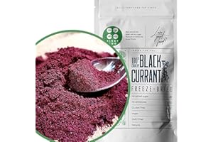 ‎ZINGY ZOO Johannisbeerpulver | Fruchtpulver Gefriergetrocknet | Natürlich Schwarze Johannisbeeren Früchte | Fruchtpulver Gefriergetrocknet | My Fruits Freeze Dried Blackcurrant Powder | ZingyZoo (100g)