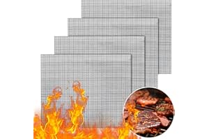 GWHOLE Mata do grilla, nieprzywierające arkusze do grillowania, wielokrotnego użytku, do grilla gazowego, mięsa, warzyw, 40 x 30 cm