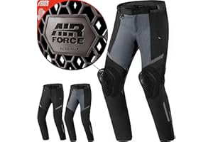 SHIMA Rush Pantaloni Moto Uomo con Protezioni 4 Stagioni | Airforce Protezione Ginocchio | Pantaloni da Moto Impermeabile Estiva Tuta Giacchetta Touring (Fluo, Uomo, Pantalone, Taglia L)
