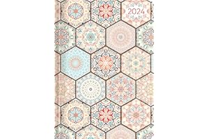 Alpha Edition Agenda Settimanale Ladytimer 2024, formato tascabile 10,7x15,2 cm, ORIENTAL PATTERN, 192 pagine