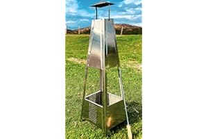 OTZ Premium Stainless Steel Chiminea Firepit Weather High Quanlity SS Weather and Rust Resistant Log burner