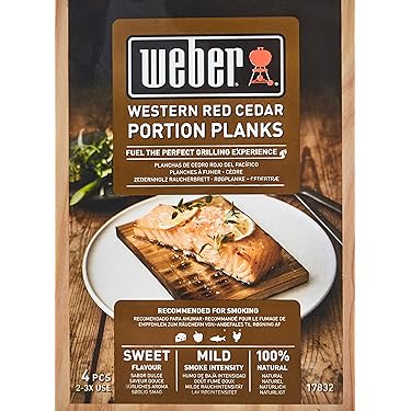 6 Piastre In Legno Di Cedro Per Griglia - Controllo Del Fumo Con 3 Diverse Granature - Foto 5