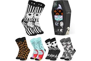 Disney Socks for Women Teens UK Size 2.5-7.5, Pack of 5 or 6 Casual Sports Crew Socks, Soft & Breathable, Xmas Gifts for Her