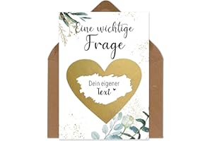 ‎OWLBOOK OWLBOOK Rubbelkarten zum selber beschriften - wichtige Frage - Rubbellos für eigenen Text Geschenke Geschenkideen für Patentante Patin zum Schwangerschaft verkünden