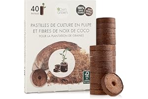 40 pastilles de Culture OwnGrown – Kit de pastilles en Fibres de Coco sans Tourbe Riches en nutriments pour la Culture de Tous Types semis et Plantes