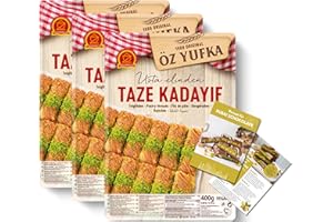 VONTEK ÖZ Kadayif - Engelshaar Teigfäden für Dubai Schokolade und Künefe - inkl. Rezept für Dubai Schokolade (1200g)