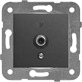 Viko Novella Trenda Smoked F Connector 10 Db Mechanism, Button Cover Satellite Socket