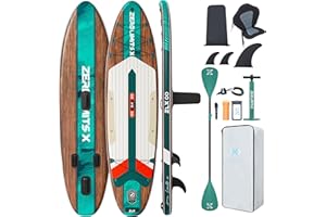 ZLX Tavola da SUP Gonfiabile con sedile per tutti i livelli di abilità, 320cm sup tavola gonfiabile con pinna di equilibrio brevettata, con Grande Stabilità