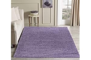 Serdim Rugs Living Room Shaggy Area Rugs LILAC 60x110cm(2'x3'7)