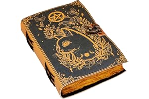 LAKECITY LEATHER CRAFT Grimoire journal Leather Print Caltic Cat journal Blank Spell book book of shadows leather gift for him sketchbook journal notebook