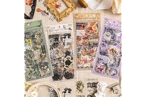 Ptyism 309 Stück/24 Blatt Scrapbooking Sticker Set - Bullet Journal Zubehör für Scrapbook, Journaling und Mehr