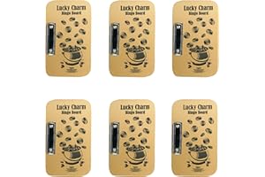 Tallon 6x Lucky Charm Bingo Boards, Left Hand Clasp Clip, Sturdy Hardboard, 24cm x 15cm, Ages 3+