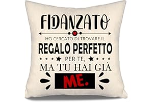 Aosumin Fidanzato ho cercato di trovare il regalo perfetto per te ma tu hai già me Copricuscino per fidanzato da fidanzata Regalo divertente Compleanno San Valentino Regalo di Natale (fidanzato-a)