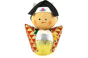 Tierra Zen Tentetieso Okiagari Momotaro el Valiente, Papel Maché, Rojo, 4.5x3x4 cm