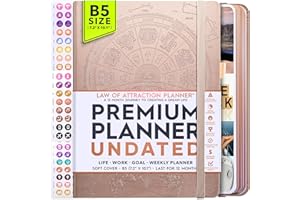 FREEDOM MASTERY Planer życia z prawem przyciągania, tygodniowy, zwiększający produktywność i szczęście, organizator życia, dziennik wdzięczności