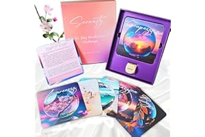 BELLALISIA Christmas Stocking Filler, Mindfulness Gifts for Women & Men, 31 Day Challenge Cards with Positive Affirmations. For Meditation Wellness Anxiety & Spiritual Self Care Wellbeing Ideal Birthday Present