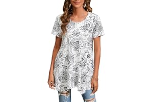 Enmain Top Tunica Donna Maniche 3/4 Scollo A V - Casual Morbido Con Pieghe, Tinta Unita, Vestibilità Regolare (S-6XL)