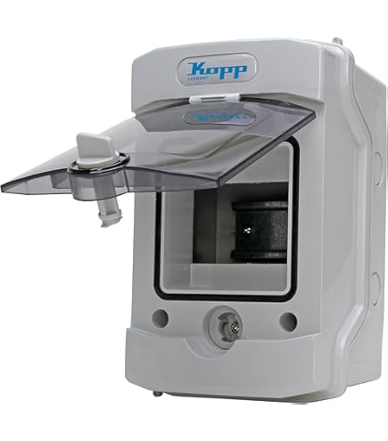 Kopp Boîte à Fusibles 1 Rangée Pour 4 Positions IP65 Gris / Noir