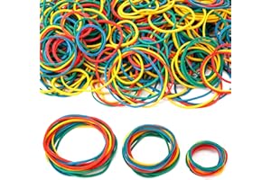 Yesaler Gomas Elásticas Resistentes Bandas de Goma Reutilizables Gomas Elastica Colores 25/38/50 mm para Trabajo Oficina Papel 600 Piezas