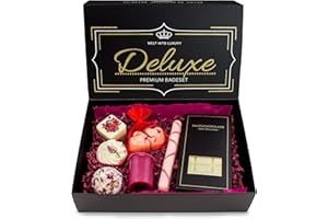 ‎BRUBAKER BRUBAKER Cosmetics 8 teiliges Bio Badepralinen Geschenkset "Deluxe Cranberry" - Edel - Vegan - Natürliche Inhaltsstoffe