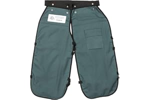 Forester Chainsaw Chaps - Forestry Chainsaw Safety Gear Heavy Duty Apron Style Chap Pants with Adjustable Belt and Pocket