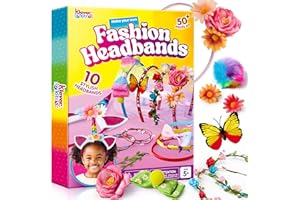 Klever Kits Kit de fabrication de bandeaux pour filles – Créez vos propres bandeaux tendance – Ensemble d'accessoires pour cheveux DIY, cadeaux d'art et d'artisanat pour 5, 6, 7 ans et plus