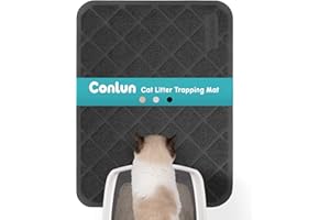 Conlun Katzenklo Matte Katzenstreu Matte, 61 x 43 cm Katzenklo Vorleger, Gitter Netz Streukontrolle Design Katzenklo Unterleg