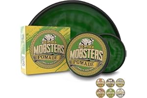 Mobsters Pomade for Men Strong Hold Water Based Deluxe Matt Finish Hair Wax Pro Salon Use Large 125g Tin Special Edition (Tick Tock)